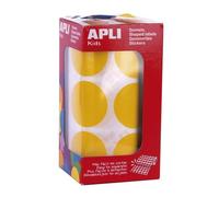 Gommettes Rouleau Rond Ø 33 Mm Jaune X 708 - Apli Agipa