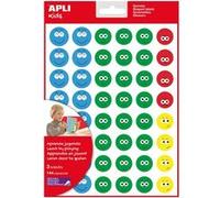 APLI Gommettes Smiley Sourire 144 pièces (3 feuilles) G