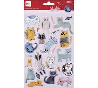 Gommettes - Stickers - Animaux - Chats Rigolos - 25 Pièces - Apli Kids