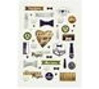 Gommettes Super Papa 41 stickers de 0,5 à 5 cm impression argentée MULTICOLORE G