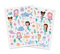 Gommettes sur le monde des sirènes - 178 pièces - de 0,4 à 7 cm Multicouleur
