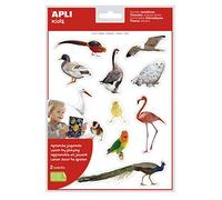 Gommettes thématiques réalistes oiseaux 2 feuilles