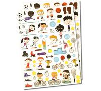 Gommettes Thème Sports 132 Pièces Stickers Activités Autocollants Enfants Scrapbooking