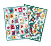Gommettes timbres Noël 2,2 à 3,3 cm 60 pièces