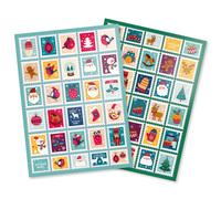 Gommettes Timbres Noël 2,2 À 3,3 Cm 60 Pièces