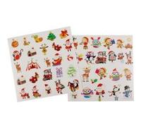 Gommettes transparentes Noël rigolos - 48 pièces - de 1,6 à 4,5 cm MULTICOLORE G