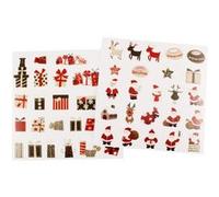 Gommettes transparentes Noël traditionnel - 48 pièces - de 2 à 4,5 cm MULTICOLORE G