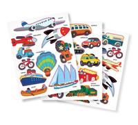 Gommettes Transports 1,2 À 6,5 Cm 30 Pièces