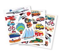 Gommettes transports 1,2 à 6,5 cm 30 pièces