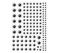 Gommettes yeux noir et blanc de 0,8 à 2 cm 296 piè