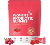 Gommose Probiotique pour Femmes, 5 Milliards de UFC avec Mirtillo Rouge, Formula 3-en-1 avec Prébiotiques et Probiotiques, Soutient la Santé Digestive et Femme, Non OGM, Goût Mirtillo Rouge,60 Gommose