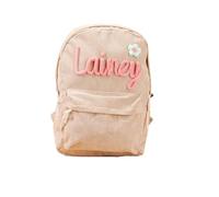 GOMOVING Personnalisé Sac a Dos Enfant, Broderie Petit Sac à Dos Bebe, Idee Cadeau Prenom Brodé Cartable Sac a Dos Enfant Maternelle Fille & Garcon, Original Cadeau Noel pour Fils et Filles (Blanc)