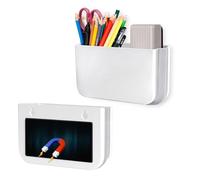 GomTrynxil 2 Pièces Porte-stylos Magnétiques Pliable, Pot Crayon Aimanté, Boîte de Rangement Magnétique, Porte Marqueur Magnétique pour Tableaux Blanc Réfrigérateur Maison et Bureau