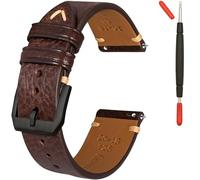 Gomvadr Bracelet de montre en cuir de veau italien à libération rapide, bracelet de rechange pour hommes et femmes, 16, 18, 19, 20, 21, 22 mm, 22mm, Cuir, No Gemstone