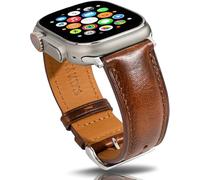 Gomvadr Bracelets en cuir compatibles avec Apple Watch 38 mm, 40 mm, 41 mm, 42 mm, 44 mm, 45 mm, 49 mm, bracelet en cuir à l'huile de cire pour hommes Ultra série 9 8 7 6 5 4 3 2 1, 49 mm