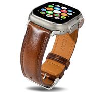 Gomvadr Bracelets en cuir compatibles avec Apple Watch 38 mm, 40 mm, 41 mm, 42 mm, 44 mm, 45 mm, 49 mm, pour hommes Ultra Series 9 8 7 6 5 4 3 2 1, 49mm Ultra1 Ultra2, Cuir, No Gemstone