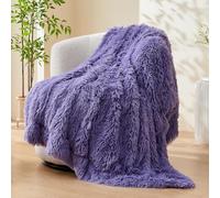 GONAAP Couverture pelucheuse en fausse fourrure super douce et confortable, plaid à poils longs pour canapé, sofa et lit (lavande, 152,4 x 203,2 cm)