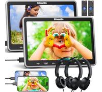 GOnavidio 10,1 Lecteur DVD Voiture avec HDMI Input,Double Ecran d’Appui têteEquipé 2 Casques,Supporte 128GB USB SD,MPEG、MPG(2 Lecteurs DVD)