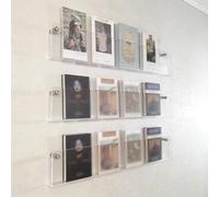 GONCBKVN Paquet de 3 porte-revues en acrylique transparent, bibliothèque flottante à montage mural, organisateur de littérature, présentoir de fichiers de brochures, pour bureau, salle d'attente