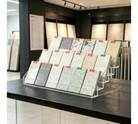 GONCBKVN Présentoir de carrelage de bureau en acrylique transparent, petit support de stockage d'échantillons de carreaux de céramique, support d'échantillon de parquet
