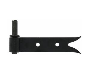 Gond à plaquer à queue de carpe - acier noir - diamètre 12 mm TORBEL