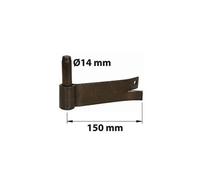 Gond à sceller renforcé D14 35X4 L140 acier noir pré-peint