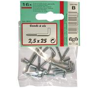 Gond à vis - acier zingué - 3.5x30 mm