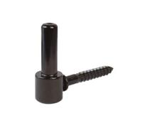 Gond à vis bois en acier zingué noir - pivot 14 mm - longueur 75 mm TORBEL