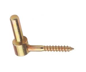 Gond à vis bois en acier zingué bichromaté - L 75 mm - Axe 14mm TORBEL