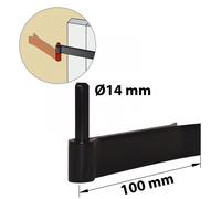 Gond acier prépeint, H.75x Diam.14 mm