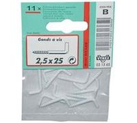 Gond piton crochet à visser VYNEX acier rilsanisé blanc lot de 10 Blanc
