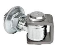 Gond réglable à souder à écrou M20 - COMUNELLO - 155-M20 Noir G