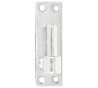 Gond sur platine bout droit - D16 - H 120 mm - 40 x 3 mm - zingué blanc