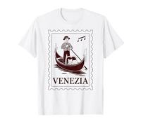 Gondole de Venise avec Chat endormi, Voies navigables vénitiennes Italie T-Shirt