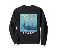 Gondoles vénitiennes avec Fond Vagues Venise Italie Sweatshirt
