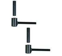 Gonds de volet standard, diamètre 12 mm, noir