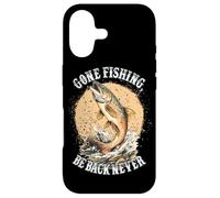 Gone Fishing, Be Back Never Fly Fishing Angler Coque pour iPhone 17