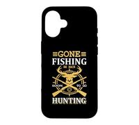 Gone Fishing Be Back Soon to Go Hunting Hunter Life Nature Coque pour iPhone 16