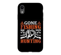 Gone Fishing Be Back Soon to Go Hunting Hunter Life Nature Coque pour iPhone XR