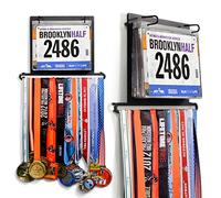 Gone For a Run BibFOLIO Plus Porte-dossard de course et support de médailles de course à pied | Présentoir pour médailles de course et bretelles de course pour coureurs | Bavoir de course et