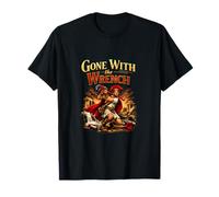 Gone with The Wrench Pipe Pun Pun Vintage Graphic T-Shirt