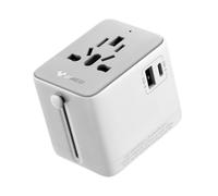 GONEO Adaptateur Prise Universelle avec USB C et USB A, Adaptateur Prise de Voyage vers Anglaise USA Japon Mexique Irlande Dubai, avec Protection Contre Les Surcharges Automatique et Blindage EMI