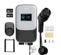 GONEO Borne de Recharge Wallbox 7kW 8A-32A 230V pour véhicule électrique Monophasée OCPP avec Carte RFID IP65 IK10 4G WiFi APP Bluetooth Contrôle Recharge sur Rendez-Vous Visualisation de l'historique