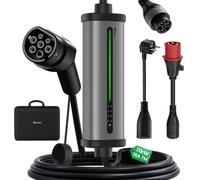 GONEO Station de Recharge pour Véhicule Électrique Wallbox 11kw [7m 8-16A Triphasé] avec Prise (Schuko + CEE）Courant Réglable 2-8H Minuterie IP66 IK10 Portable Borne de Recharge Mobile pour EV et PHEV