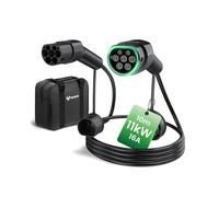 GONEO Type 2 Câble de Recharge Voiture Électrique 11kW 16A 10 Mètres, Câble de Recharge Rapide Mode 3, Étanche IP54 avec Sac De Rangement, Compatible avec Tesla Audi BMW Volkswagen et Plus