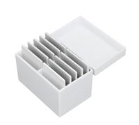 Gonetre 10 Couches Boîte de Rangement de Cils en Acrylique Extension de Greffage de Greffage Magnétique Faux Cils Support de Palette de Colle pour les Amateurs de Cils Salons de beauté (Blanc)
