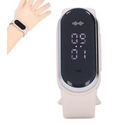 Gonetre Bracelet Anti-moustique Montre une Fonction D'horloge, Gel de Silice USB Rechargeable de Sports Extérieurs Moustiques Bracelet Répulsif, Bracelet Bionique Ultrasonique pour les (Blanc)