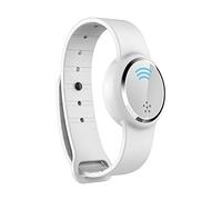 Gonetre Bracelet Anti-moustiques à Ultrasons, Rechargeable par USB, Anti-moustiques électronique Intelligent, pour L'extérieur, L'intérieur, Les Voyages, Enfants et Adultes, (Bellar en Argent Blanc)