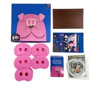 Gonetre Celui Qui Rit Perd - un Jeu Amusant ! (Nez De Cochon) | Jeu de société en Plastique, 5 Museaux de Cochon pour 2+ Joueurs, Antidérapant et Facile à Saisir, 150 Cartes et 60