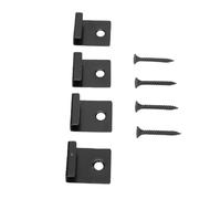 Gonetre Clips de Démarrage de Pont en Acier Inoxydable, Paquet de 50 | Finition Noire Antirouille, 1 Mm D'épaisseur pour un Support Discret, Largeur de Rainure de 8 Mm, Idéal pour les Projets de